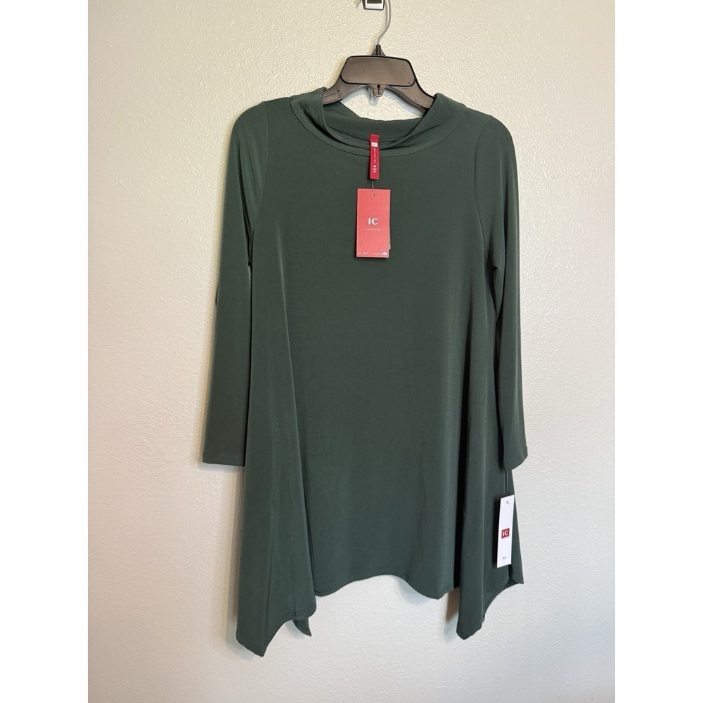 IC Collection Tunic Top Womens Size XS Soft Knit Green NEW Shirt‎